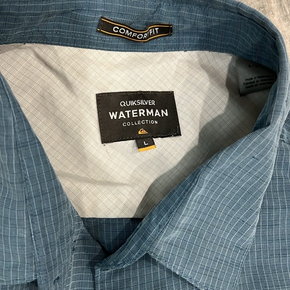 Quicksilver Waterman Blue Button Down - Picture 3 of 4